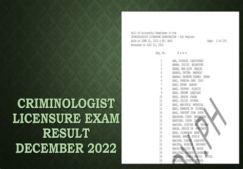 prc result criminology|CLE RESULT: December 2021 Criminology board exam list of .